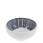 Beaded lines Round ceramic dipping bowl 7cm
