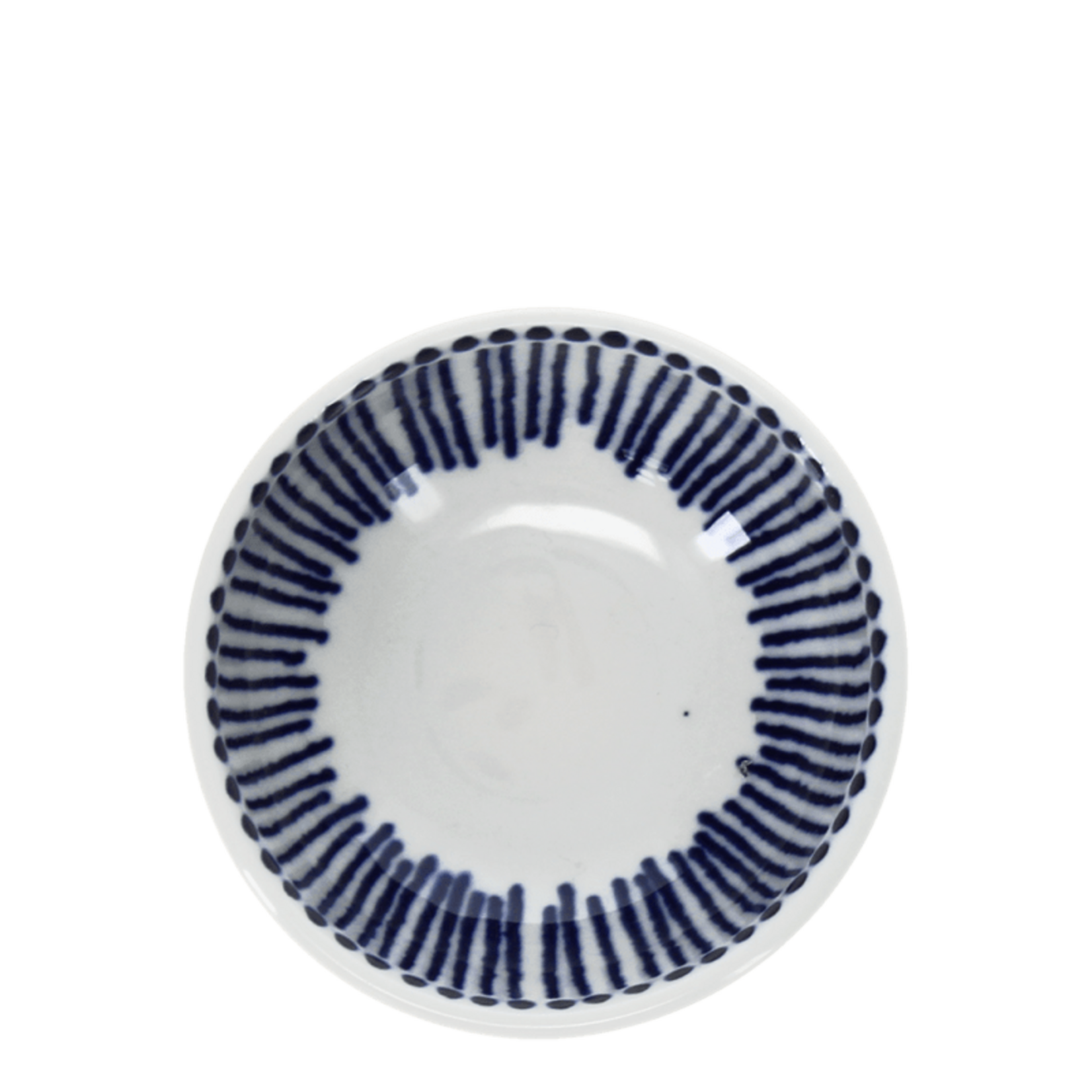 Beaded lines Round ceramic dipping bowl 7cm