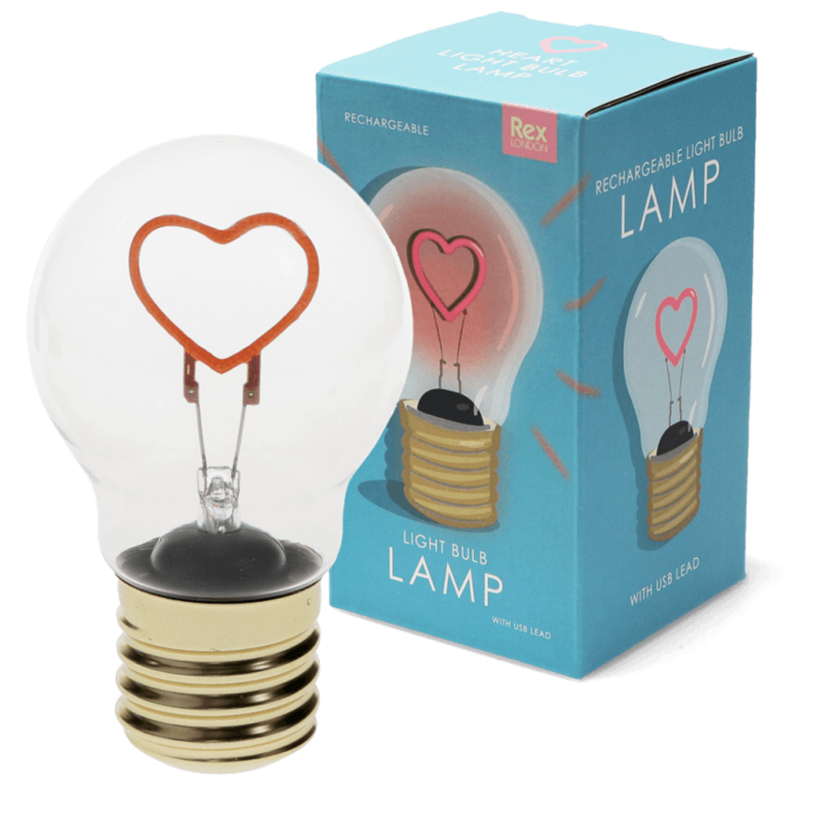 Heart USB rechargeable light bulb lamp