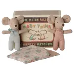 Maileg Maileg NEW Maileg Twins Baby mice in matchbox - Checker