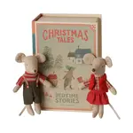 Maileg Maileg Christmas twin mice Little sister and brother in book