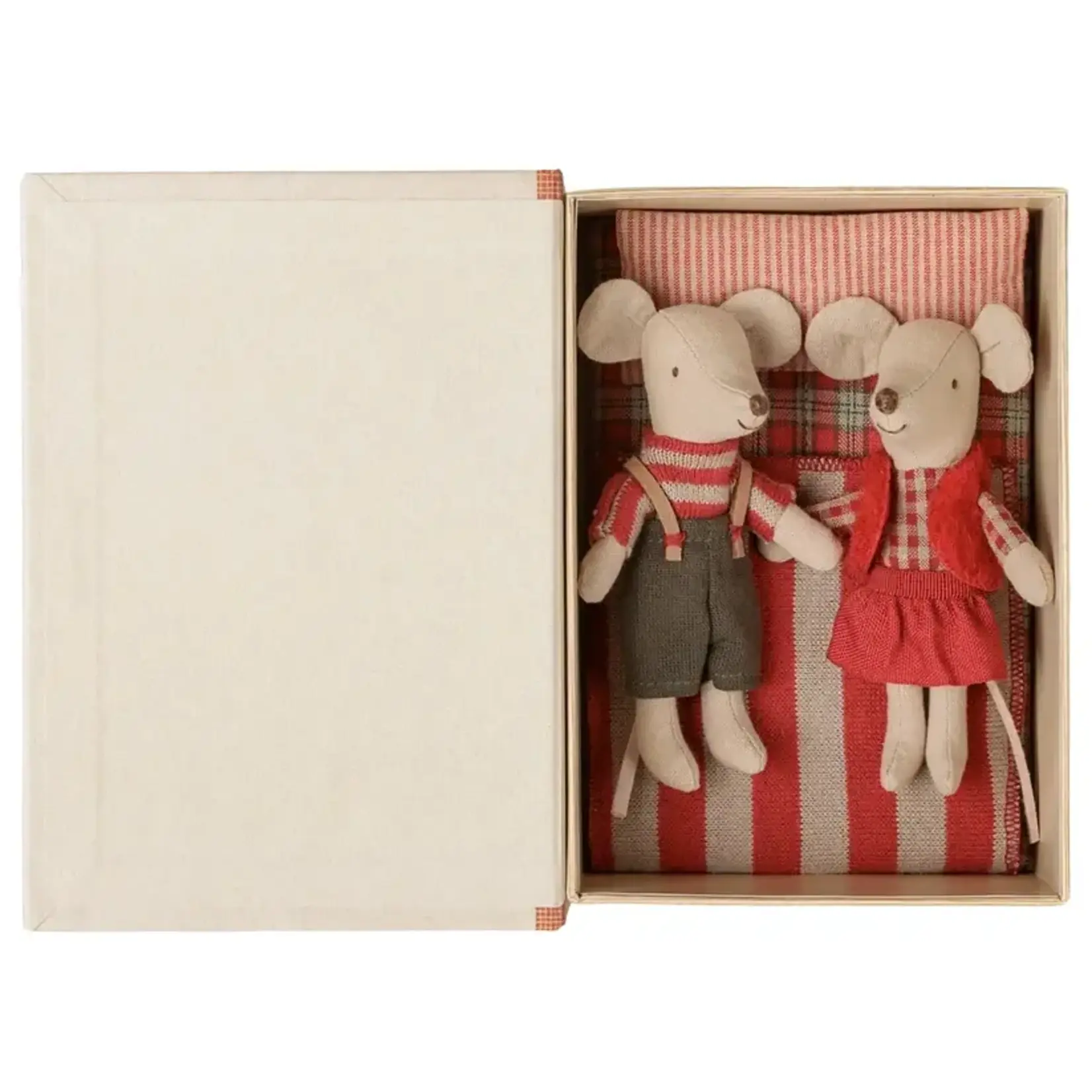 Maileg Maileg Christmas twin mice Little sister and brother in book