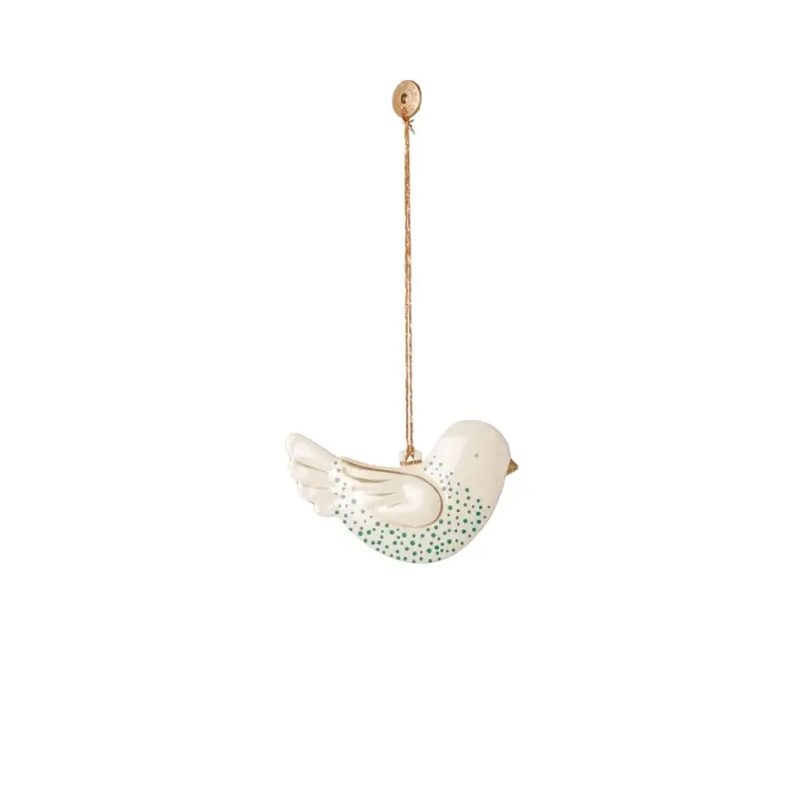 Maileg Maileg Metal ornament Bird - Green dot