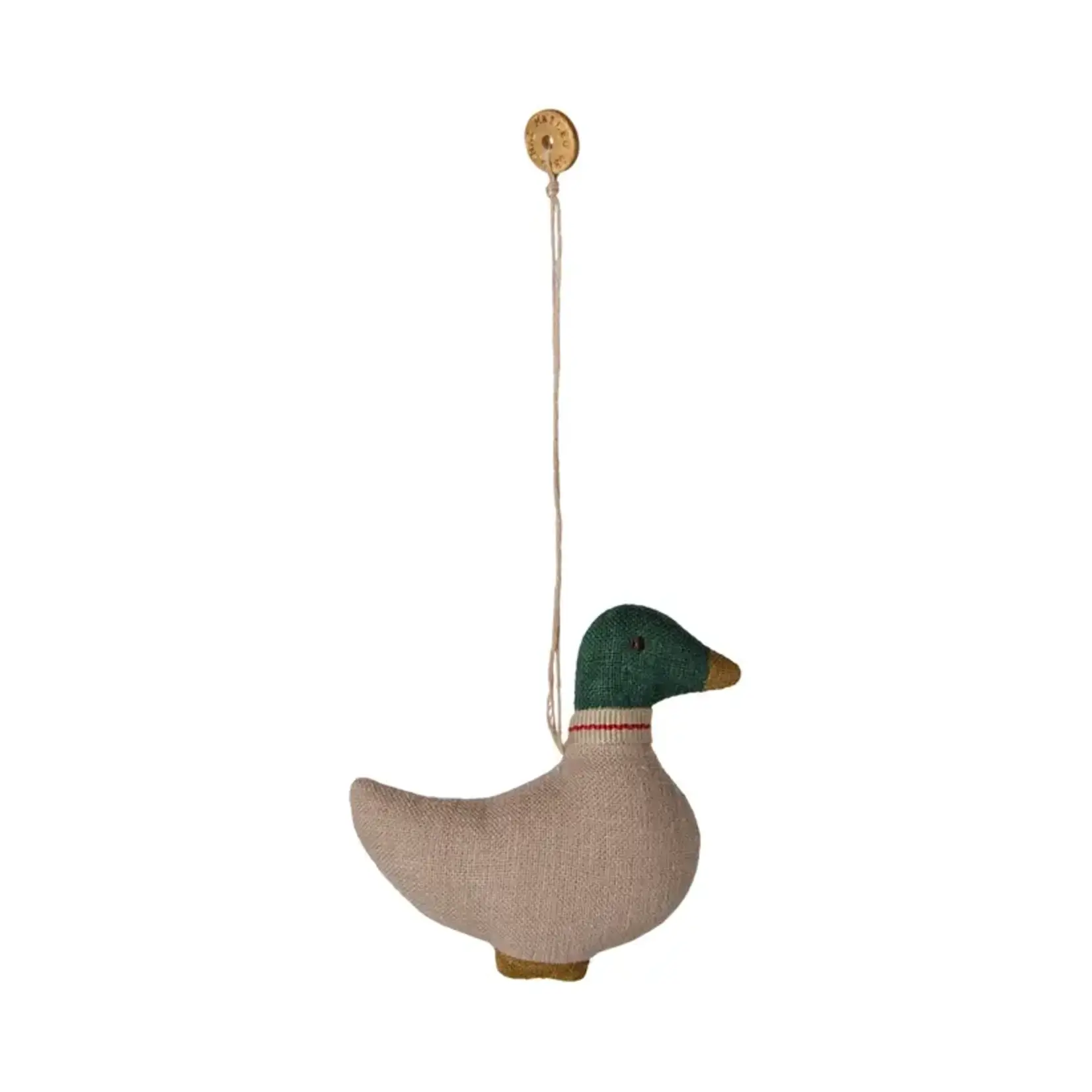 Maileg Maileg Fabric ornament Duck - Green and Sand