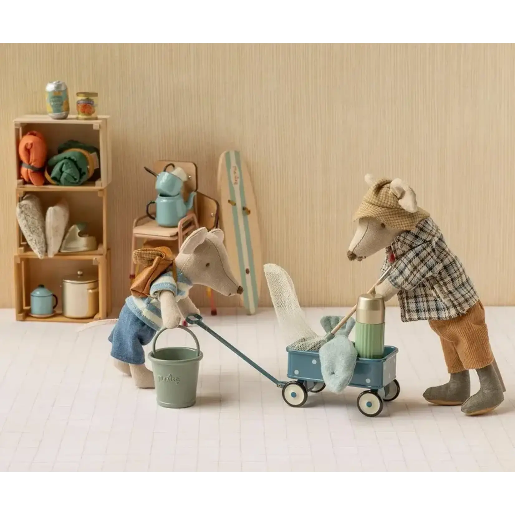 Maileg Maileg Wagon Mouse - Blue