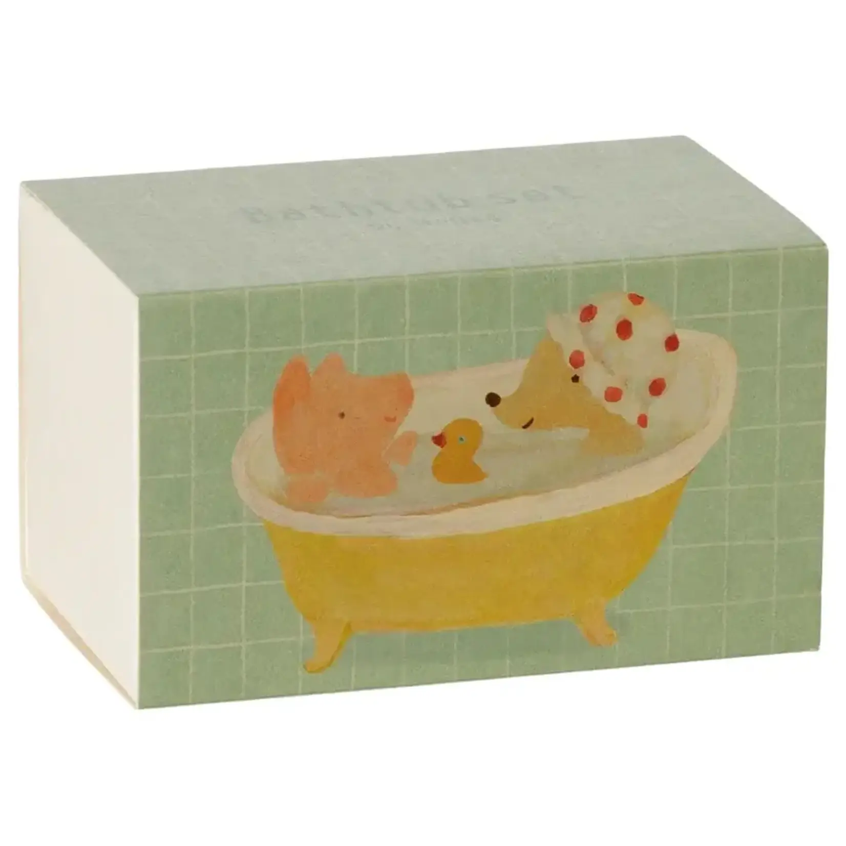 Maileg Maileg Bathtub set Mouse - Yellow