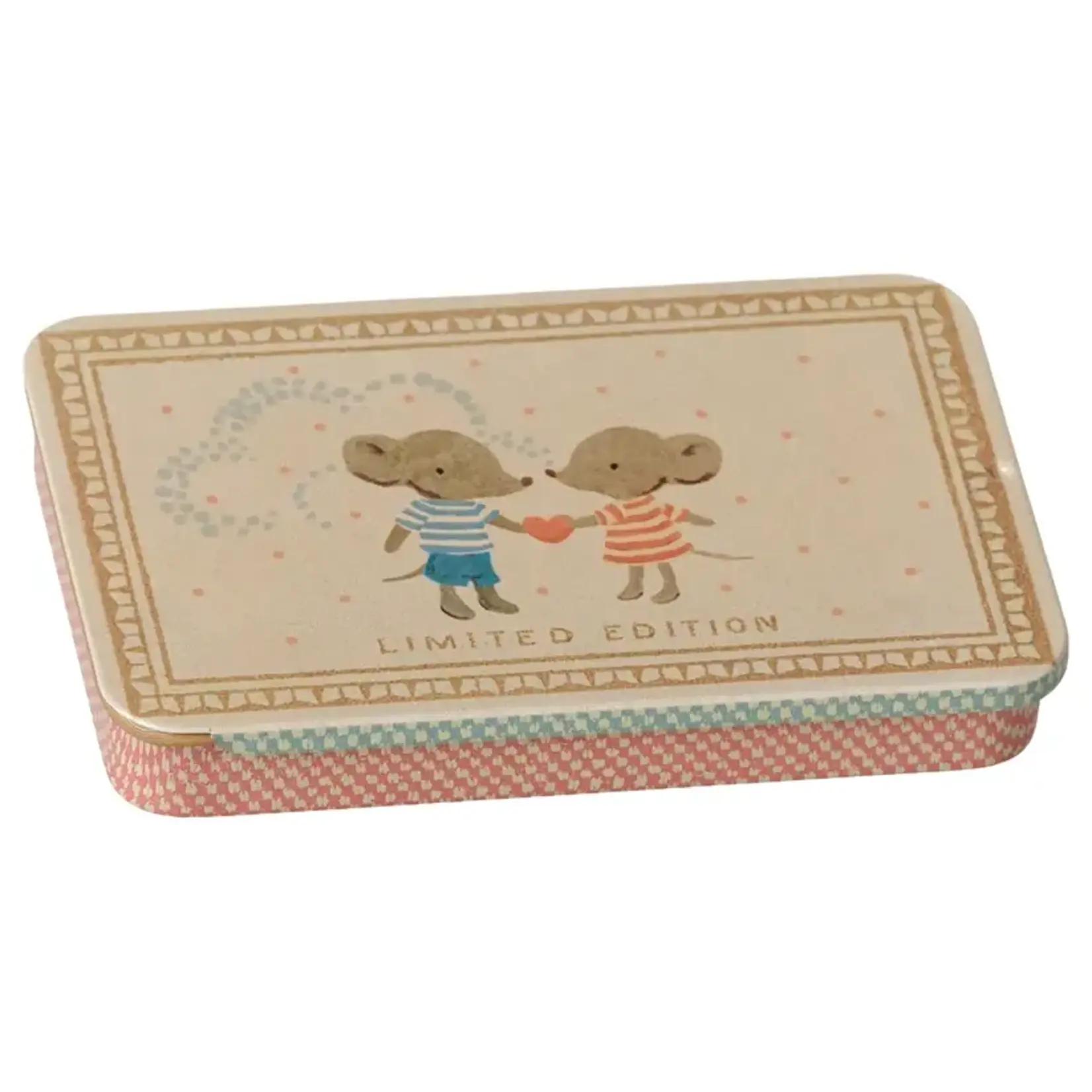 Maileg Maileg Metal box with sliding lid - Mice