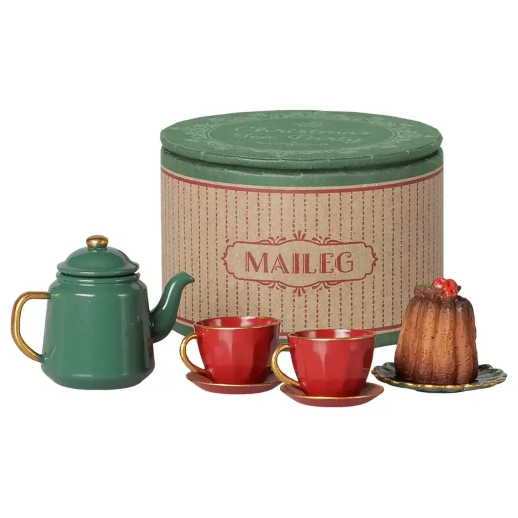 Maileg Maileg Christmas tea party Mouse - Red and Green
