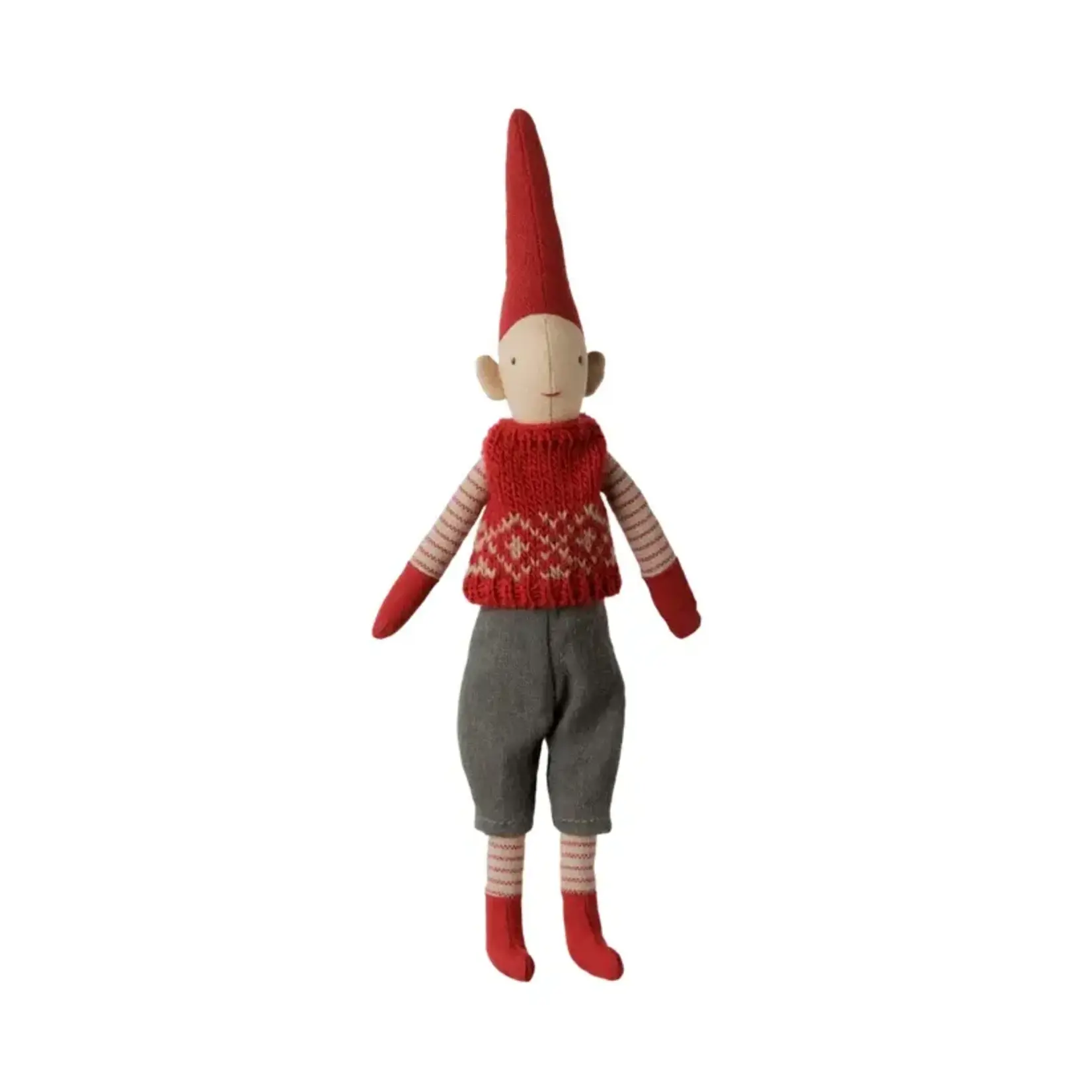 Maileg Maileg Pixy Size 1 - Boy - Red knitted vest
