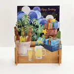 AllJoy Design Beer and Presents 3D Pop Up Card