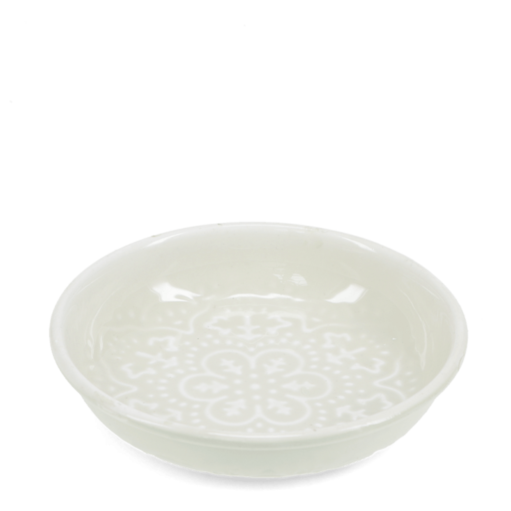 Light Greeny Grey Enamel trinket dish 10cm