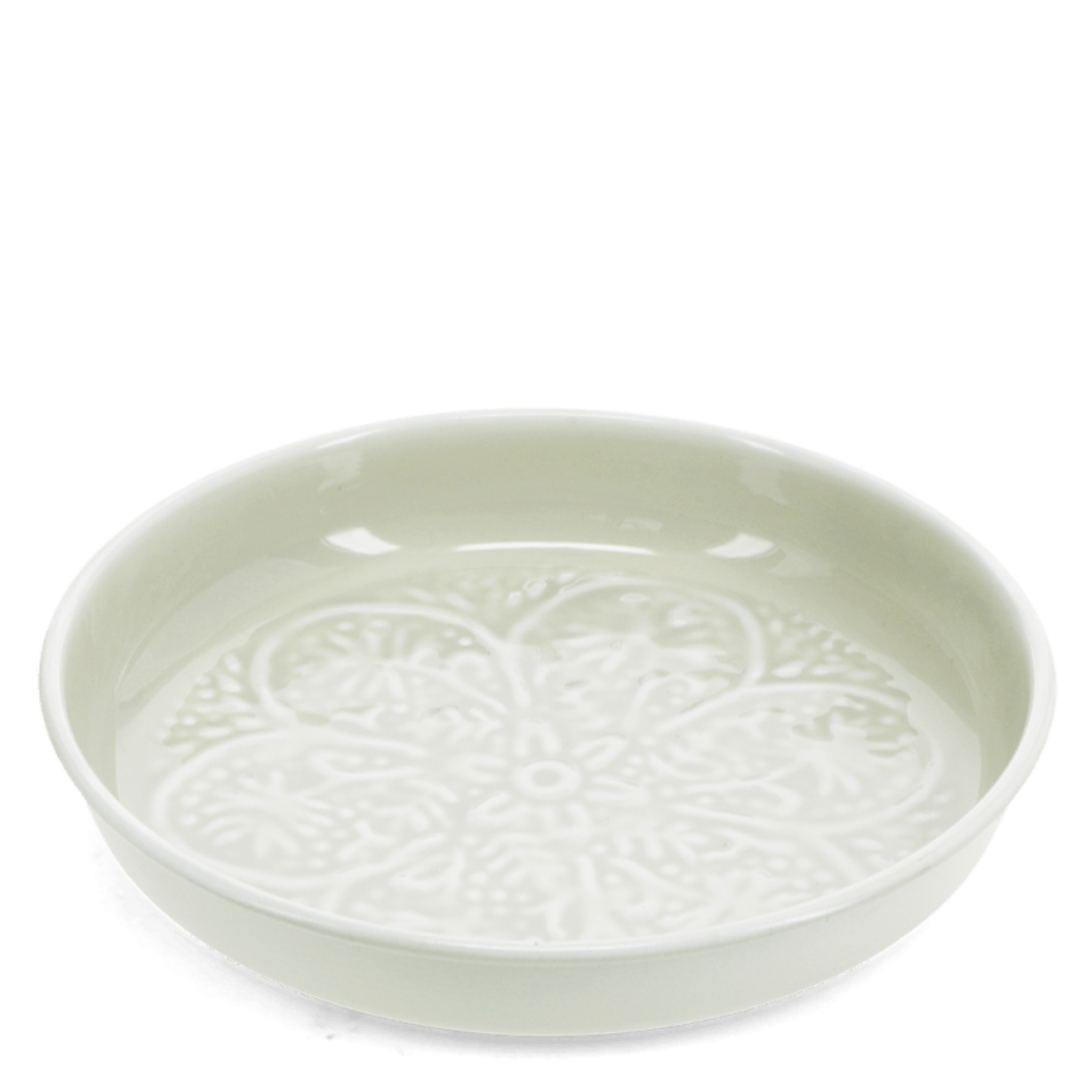 Light grey Enamel trinket dish 17.5cm