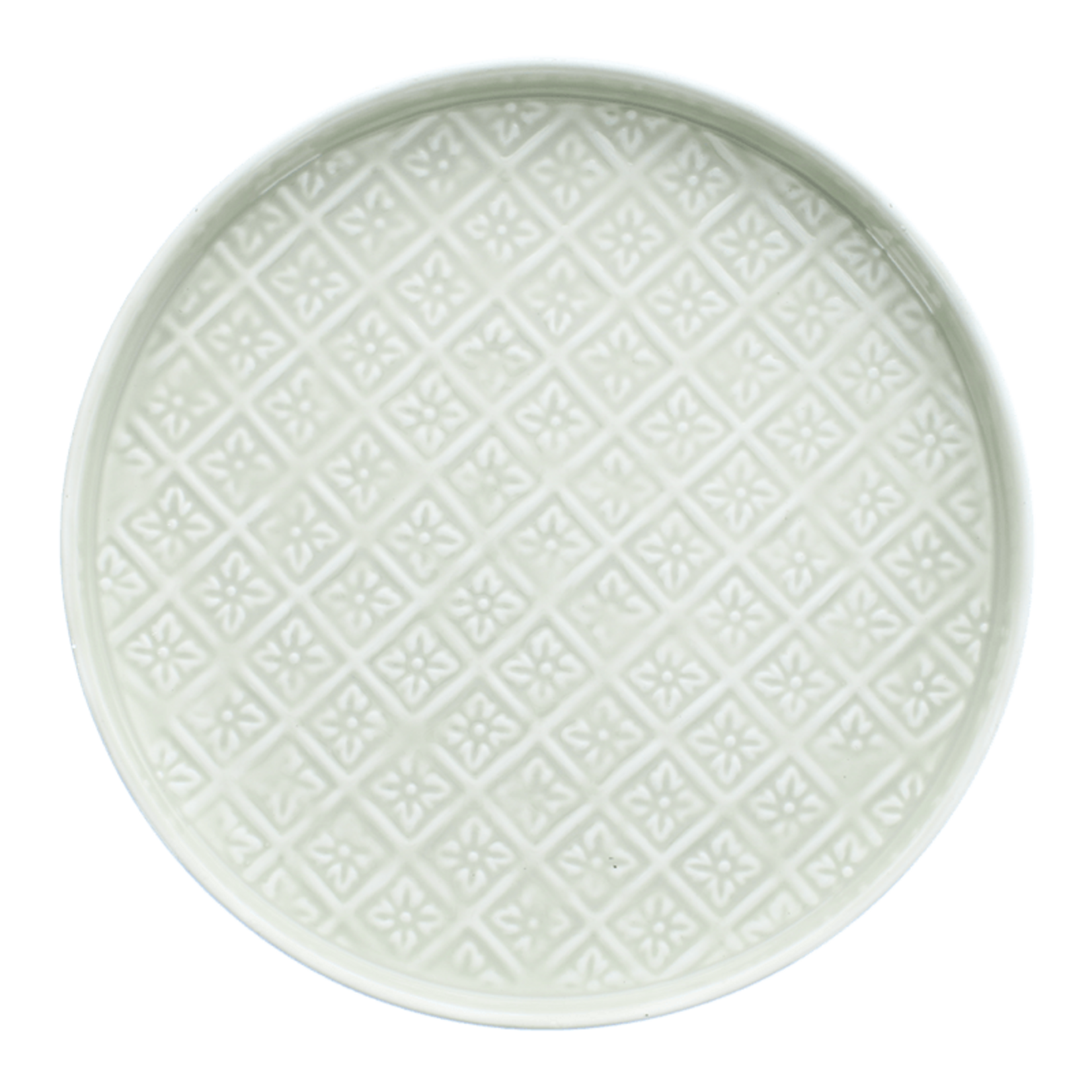 Light grey Round enamel trinket tray