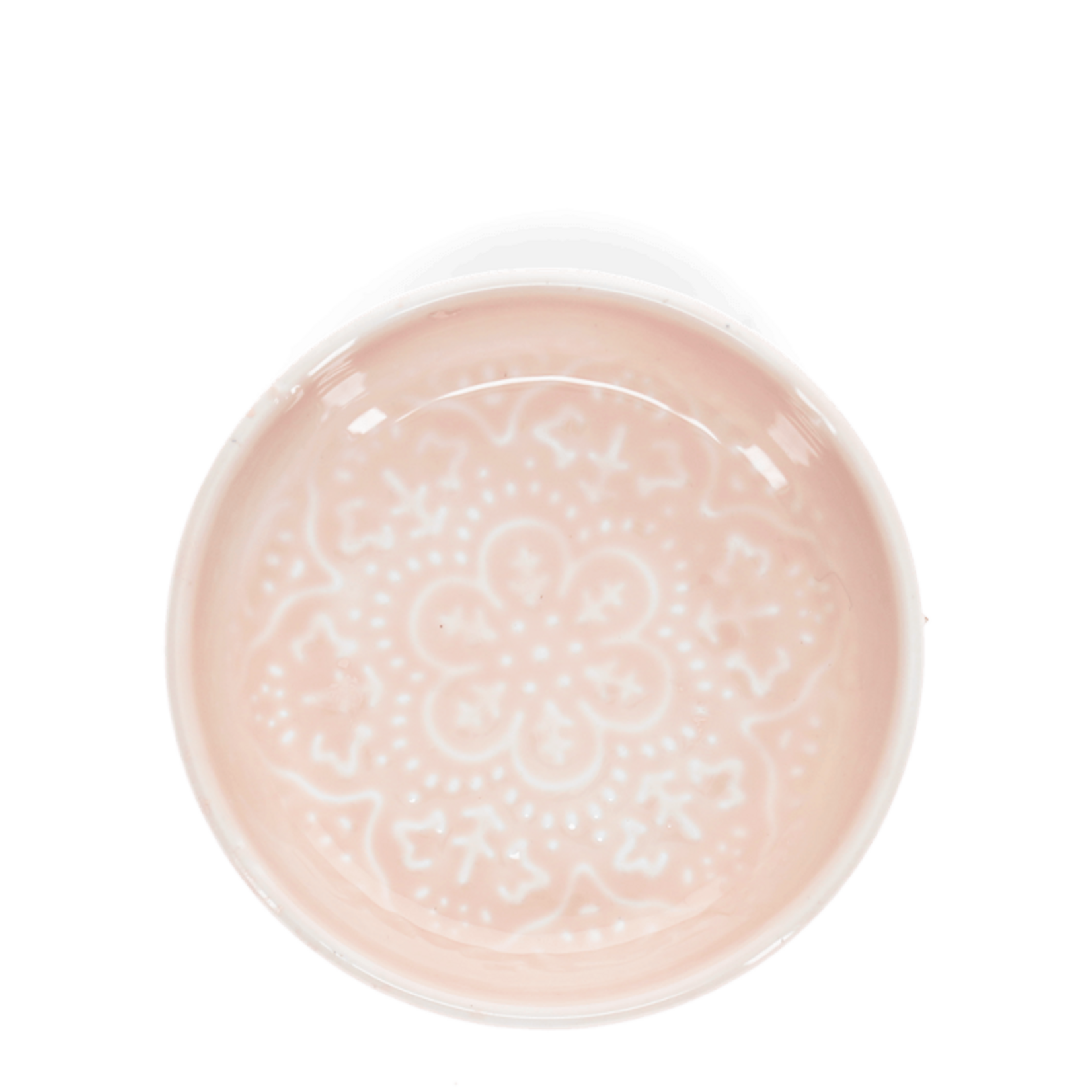 Soft pink Enamel trinket dish 10cm