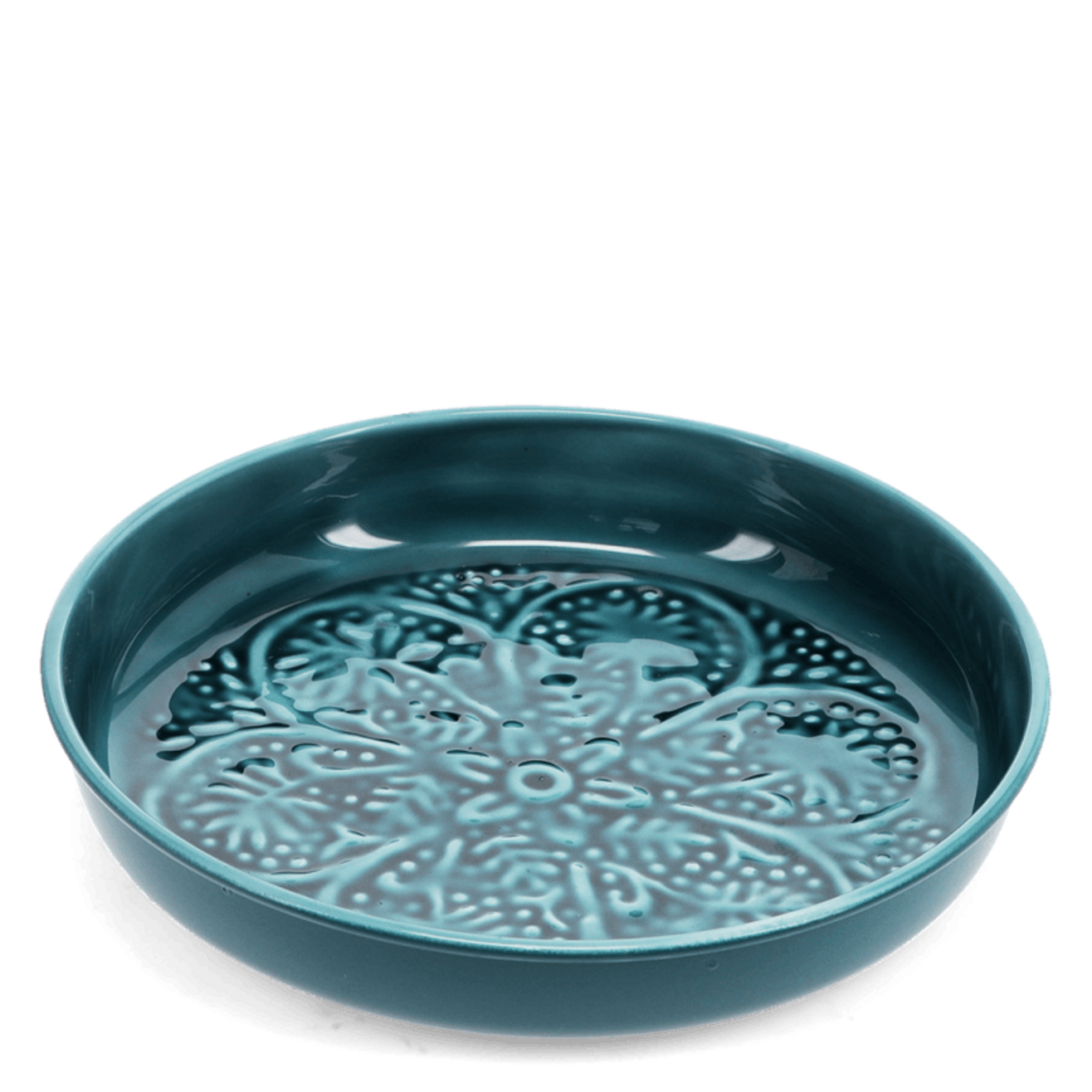 Turquoise Enamel trinket dish 17.5cm