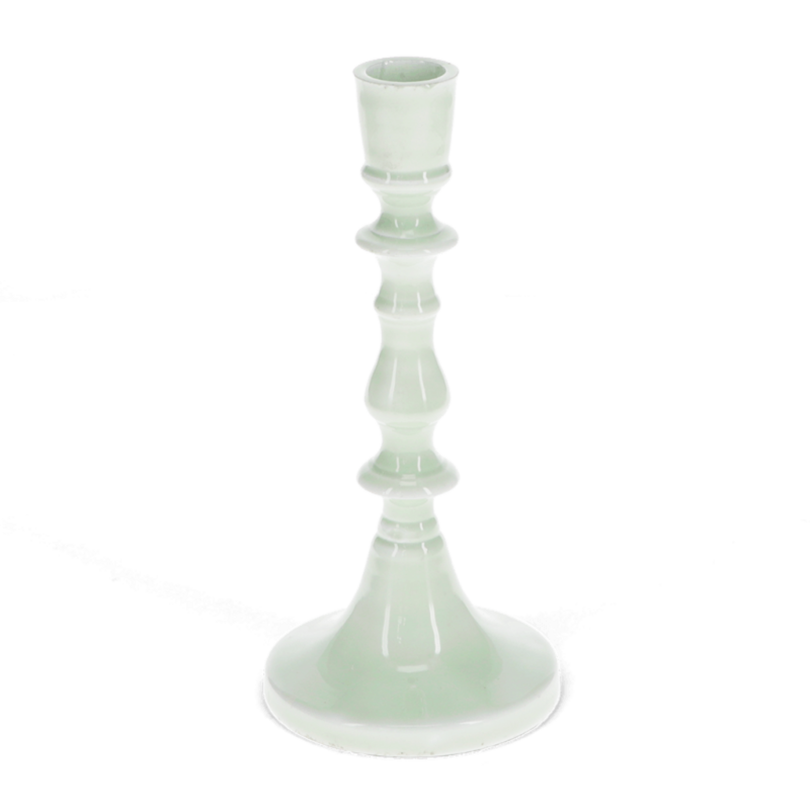 Light grey Enamel candlestick 19cm