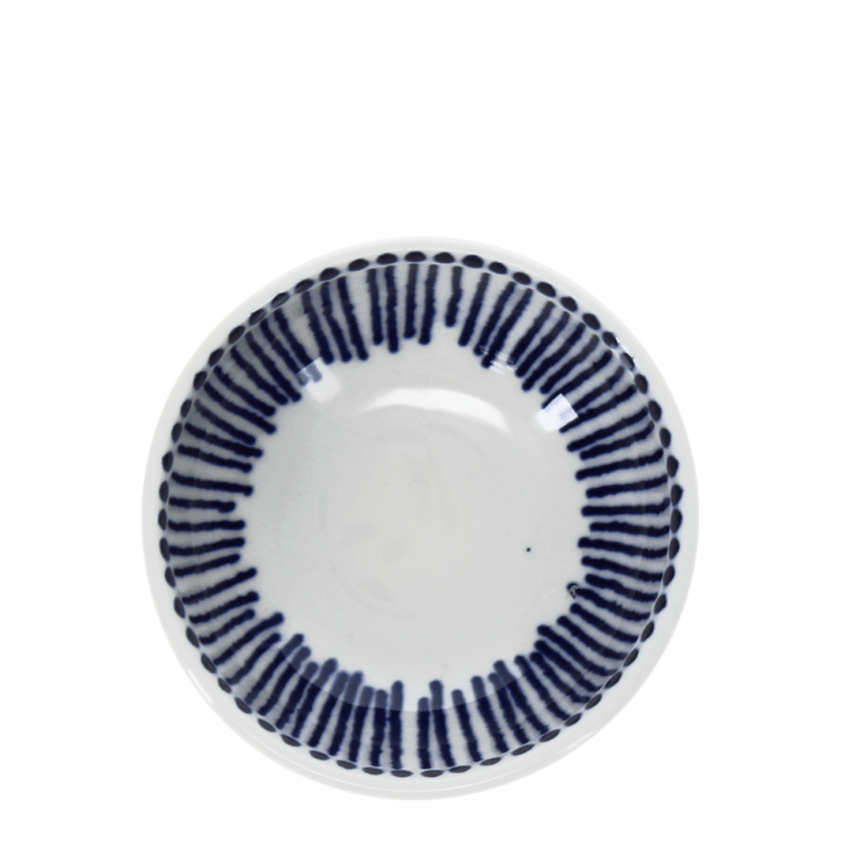Beaded lines Round ceramic dipping bowl 7cm