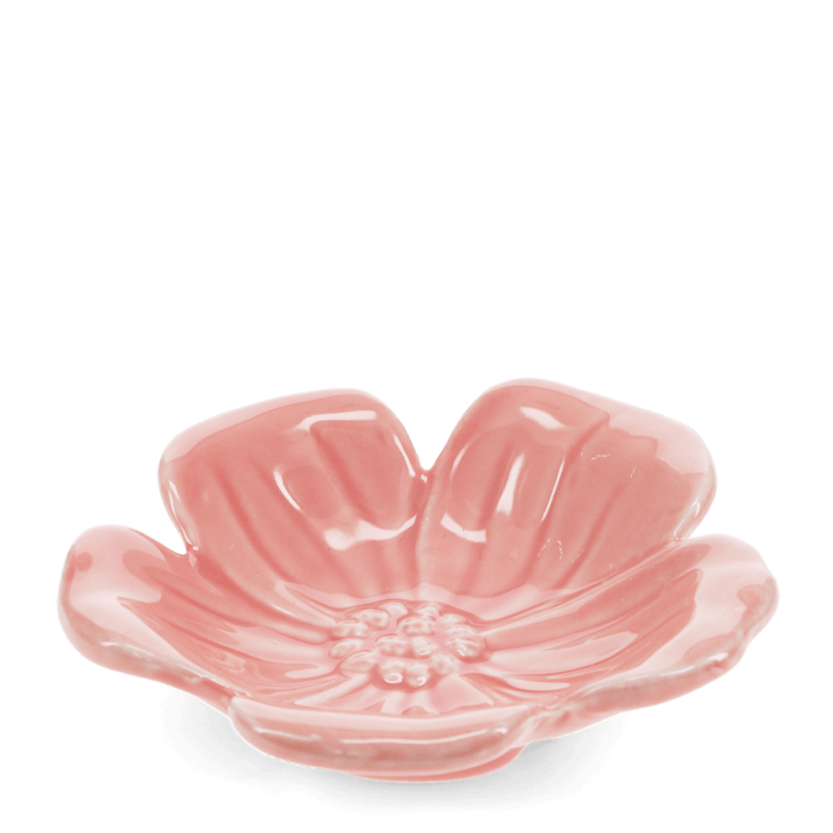 Flamingo Pink Ceramic flower dish 11cm