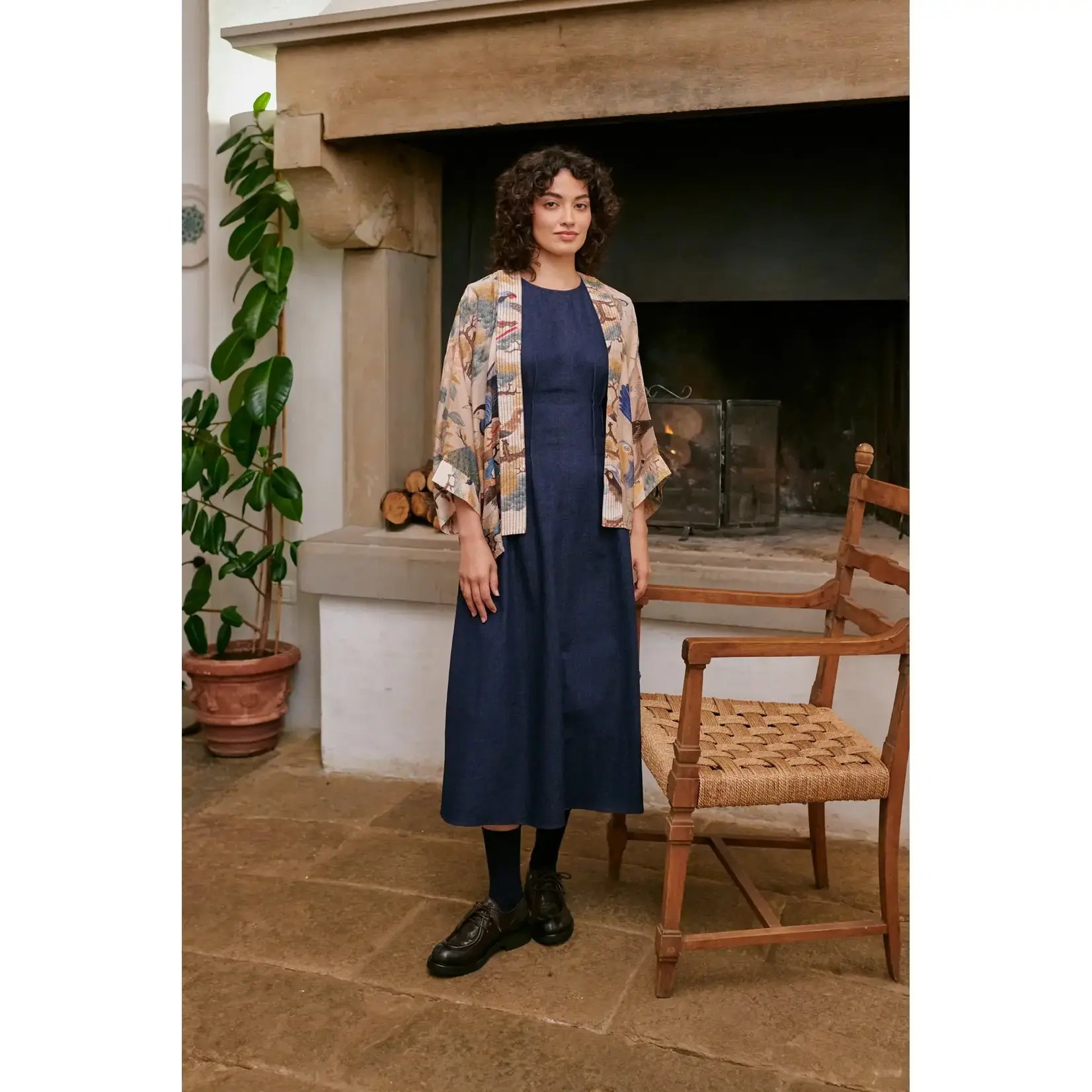 ONE HUNDRED STARS Hummingbird Nude Kimono
