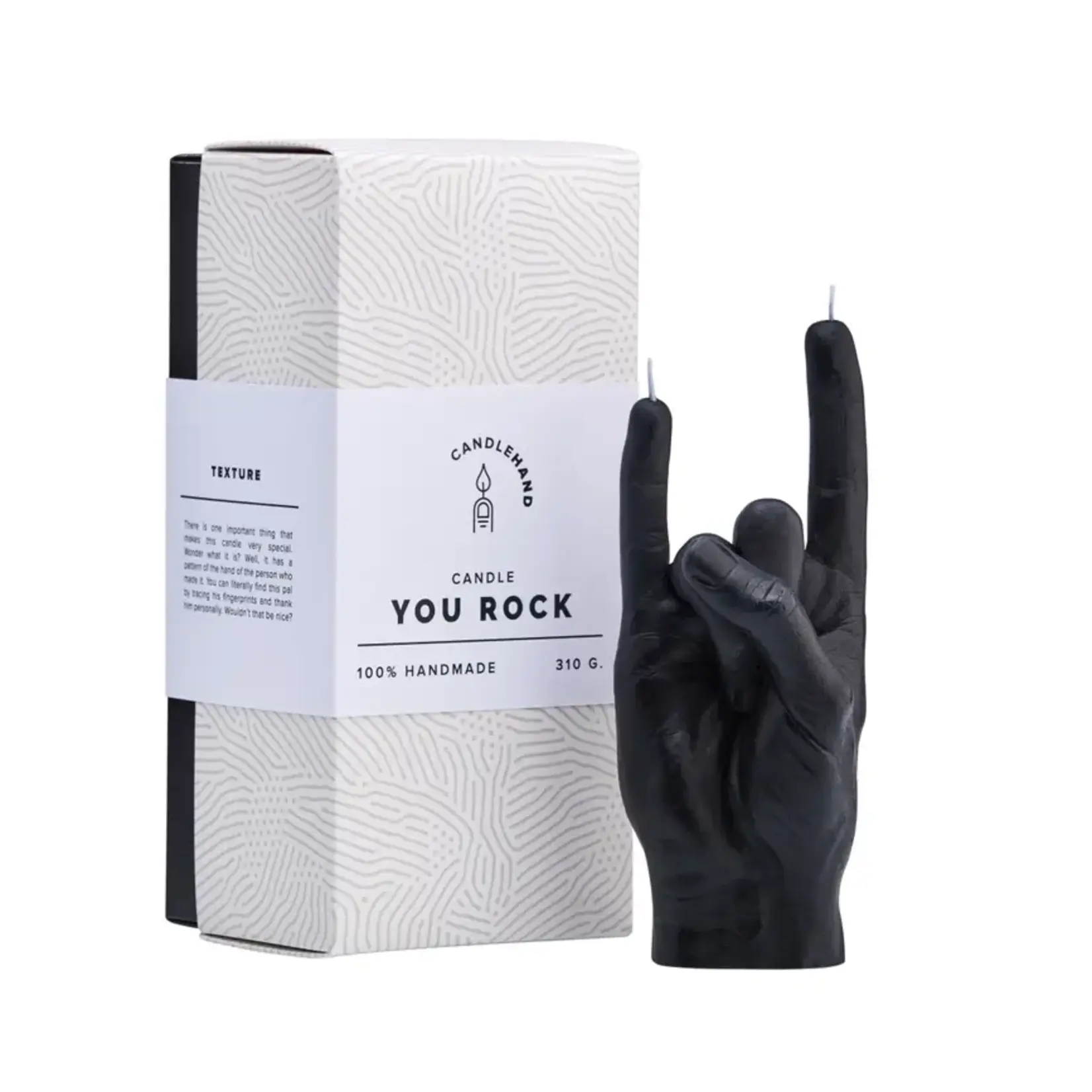 Candlehand You Rock Candle Black Large