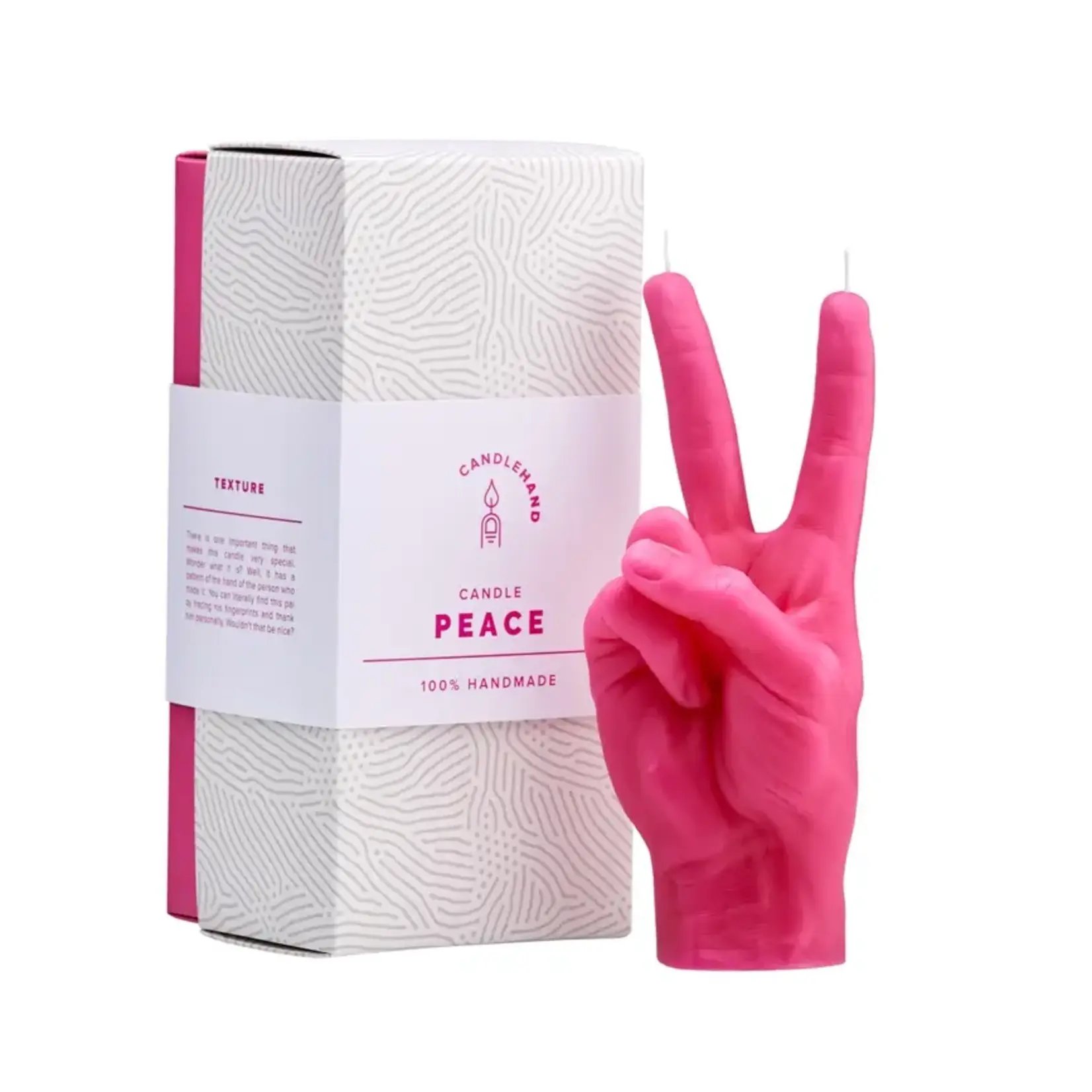 Candlehand Peace Candle Pink Large