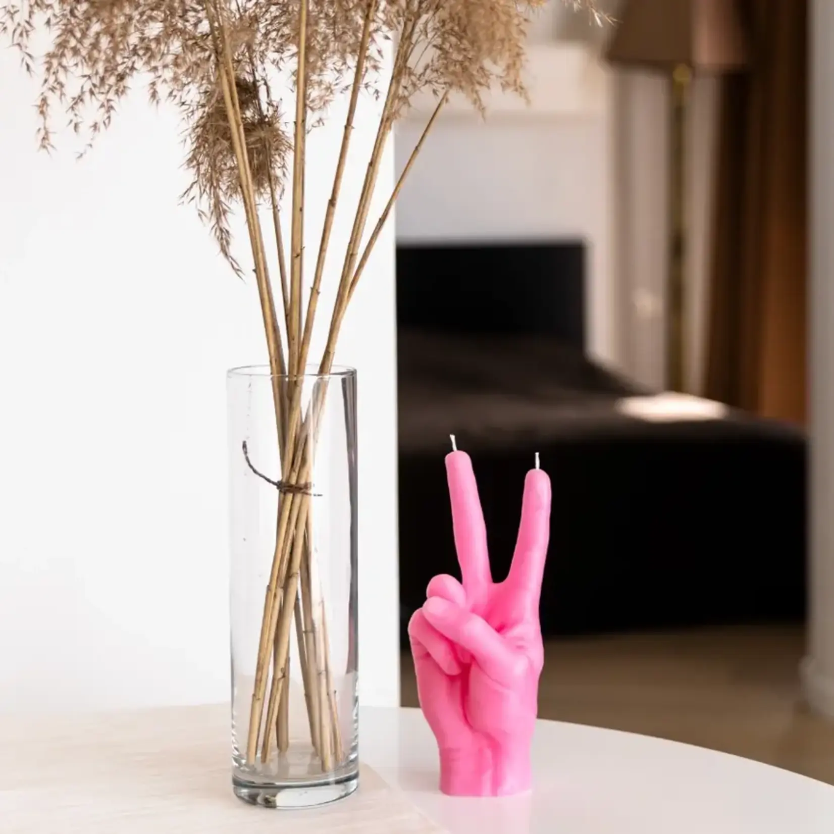 Candlehand Peace Candle Pink Large