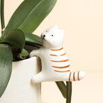 Lisa Angel Ceramic White Cat Planter Hanger