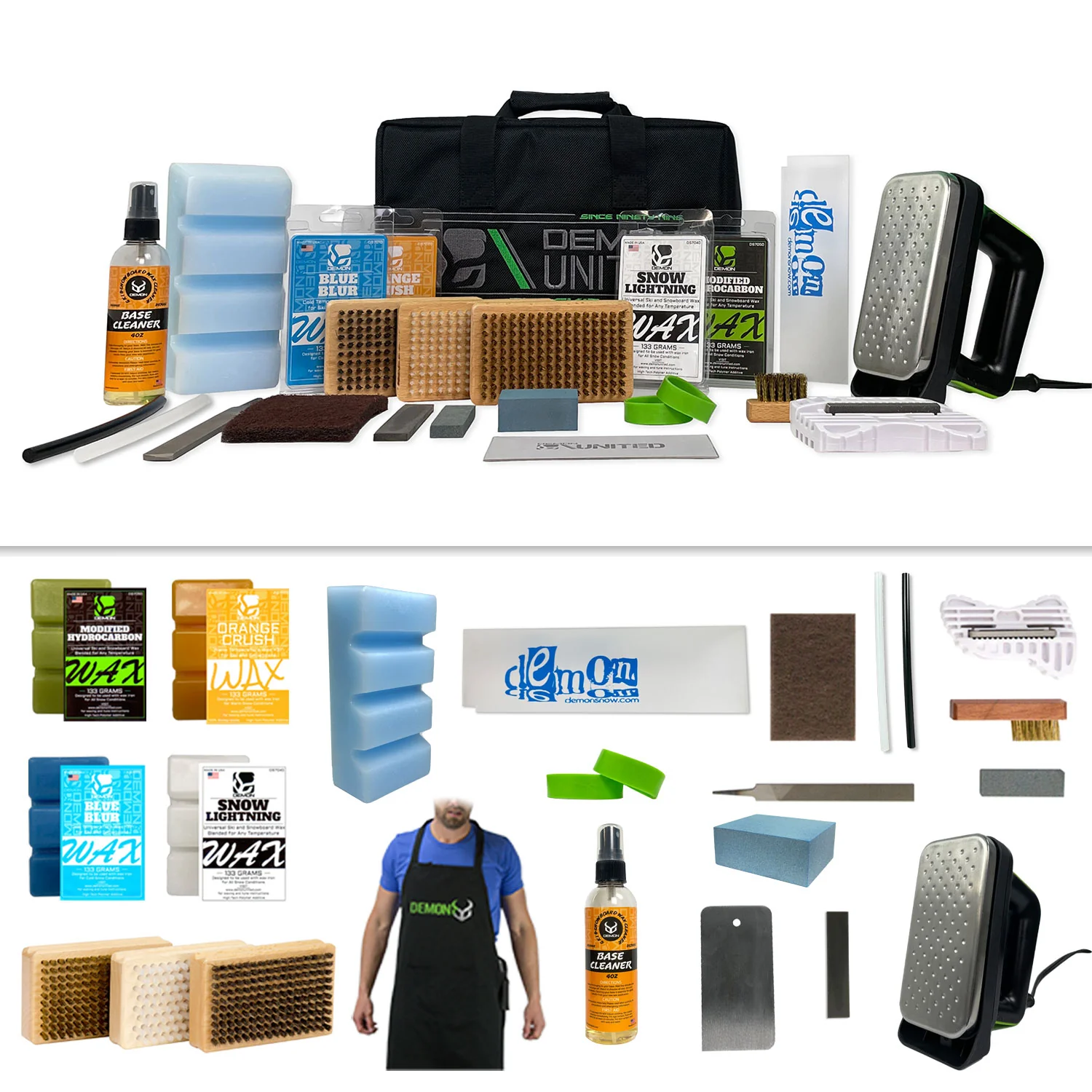Demon Charger Wax Kit - Zestaw smarowania i tuningu snowboardu / nart
