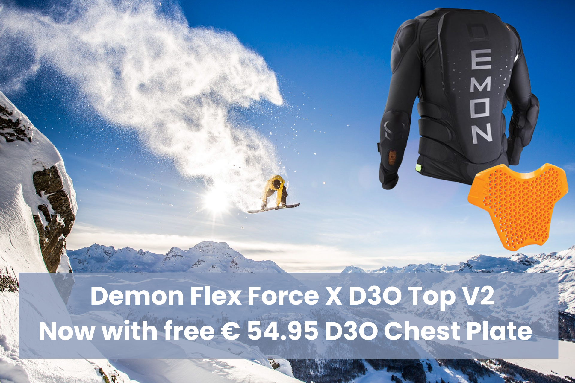 Demon Zero RF Short D3O short protection snowboard