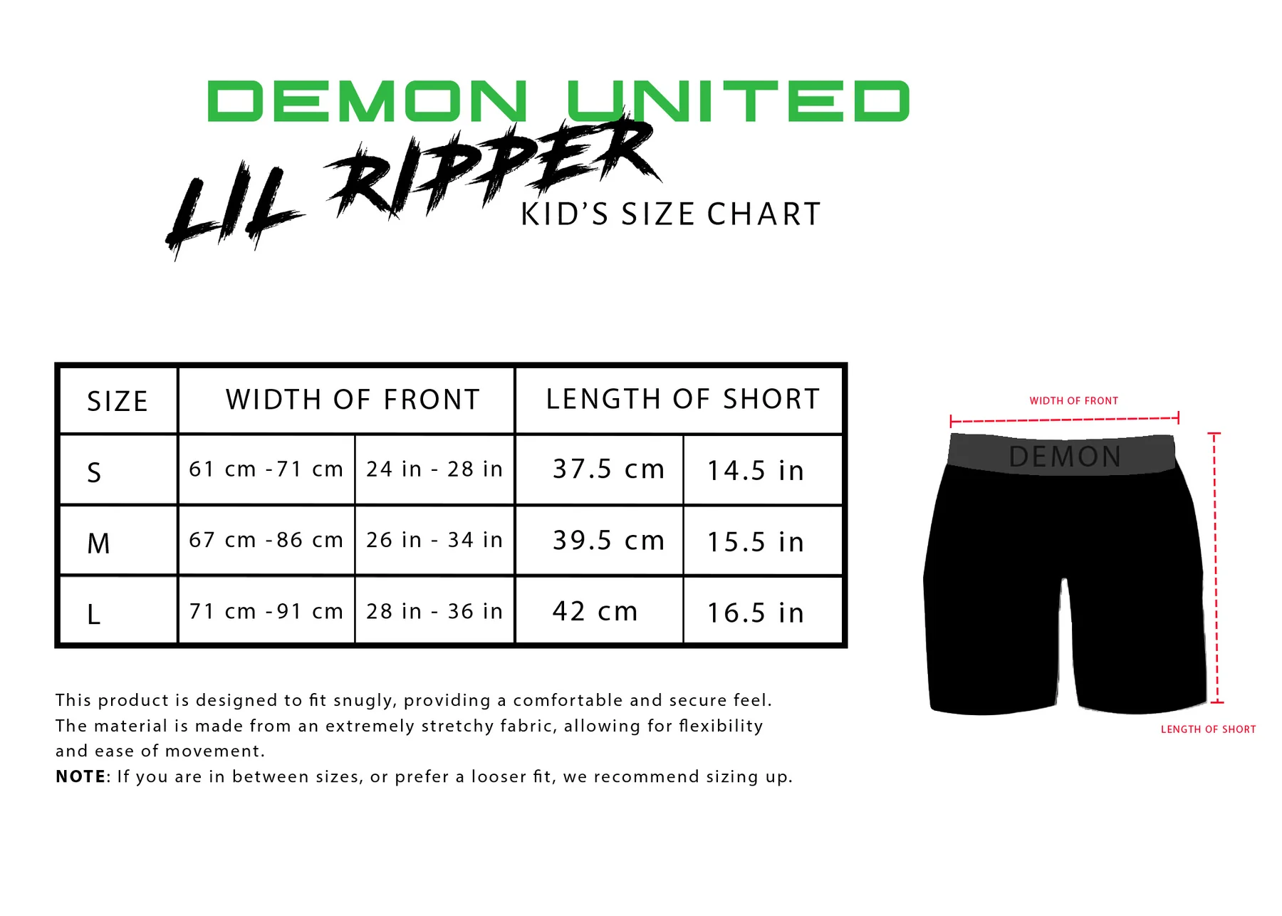 Demon Toddler Shorts - culeras snowboard ninos