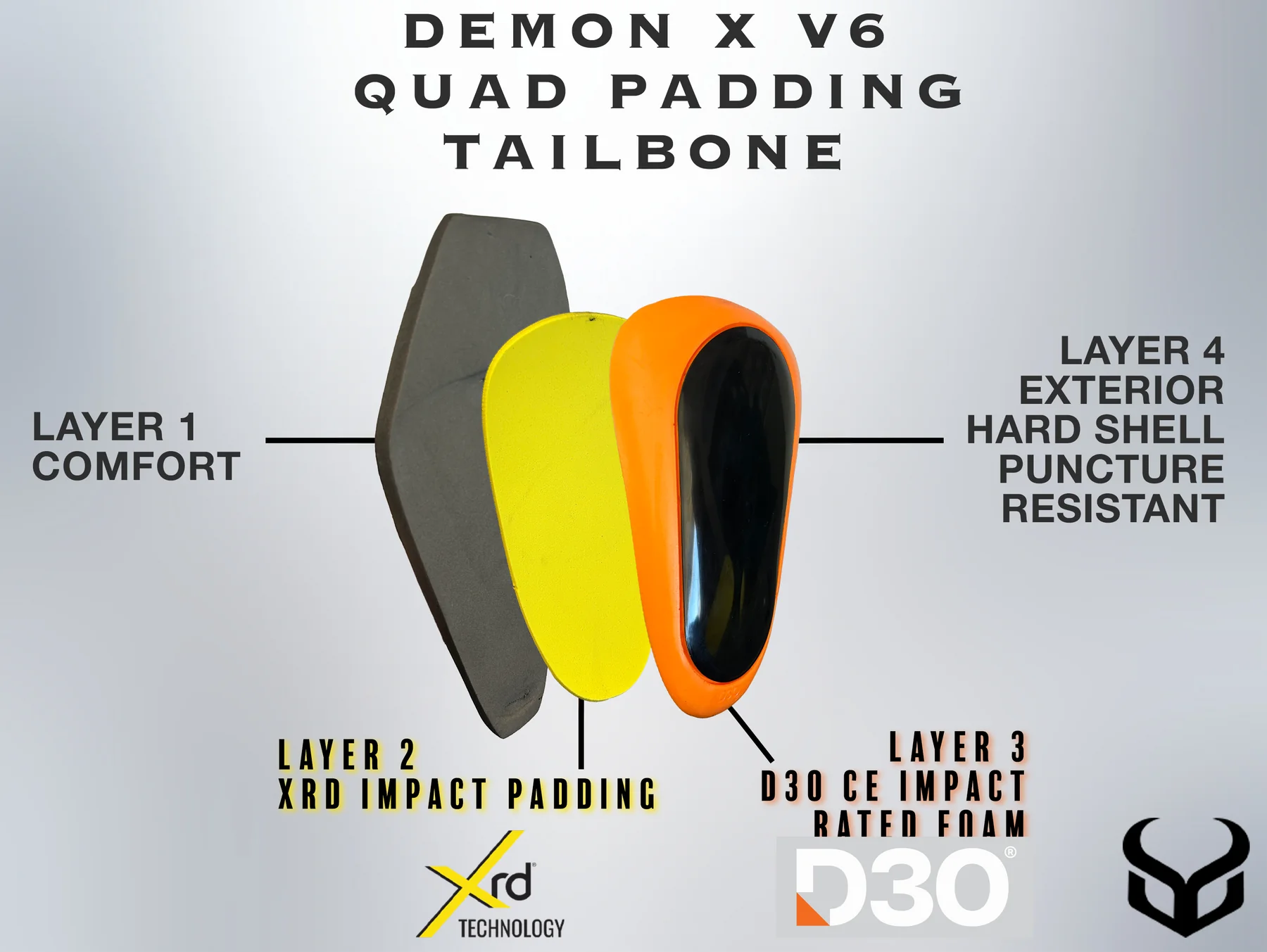 Demon Flex Force X D3O/XRD Pants V6 - snowboard impact pants