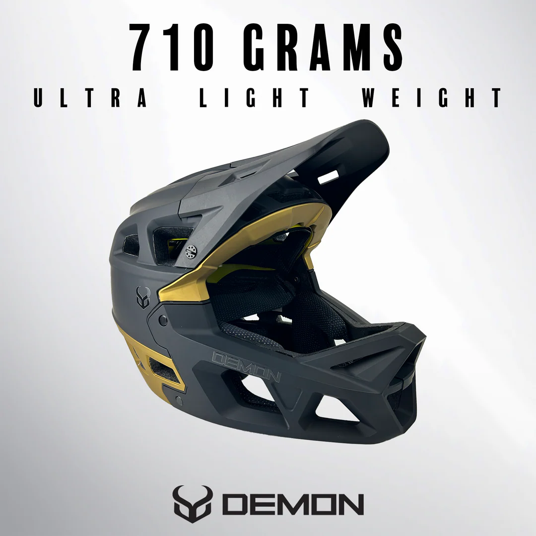 Demon Podium X Helmet VTT MIPS - Black/Gold