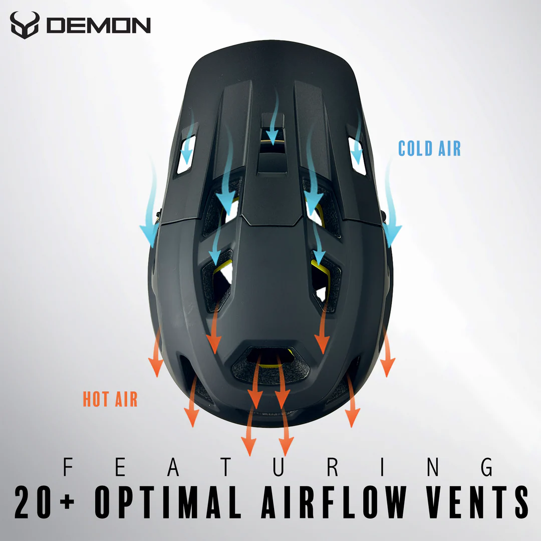 Demon Podium X MTB Helmet MIPS - Black/Cyan