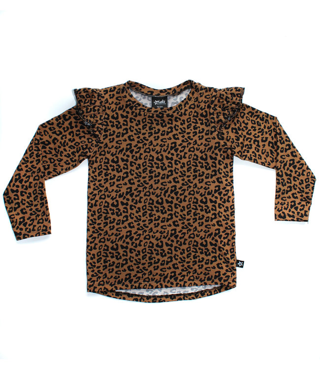 By Kels Ruffle Tee | Leopard Toffee