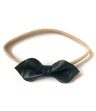 Toutesorte Haarband Bow | Zwart Croco
