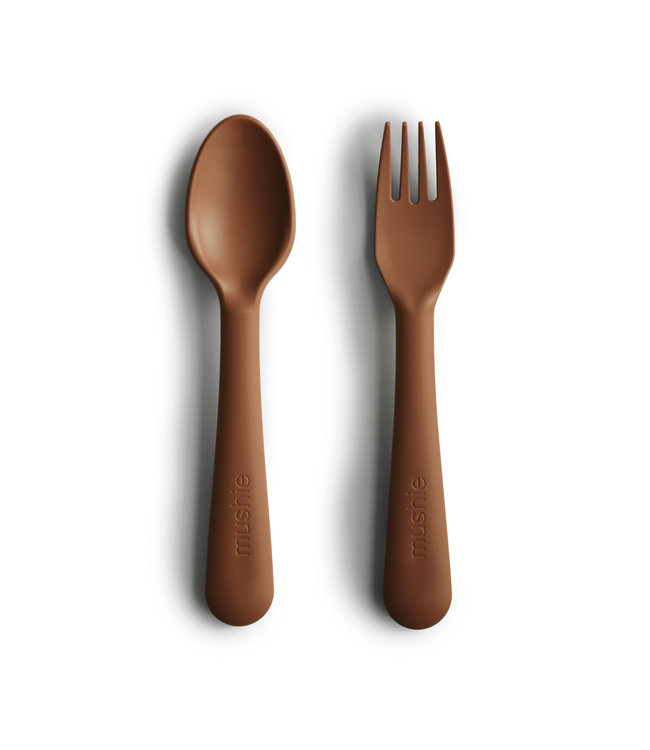 Mushie Fork & Spoon | Caramel