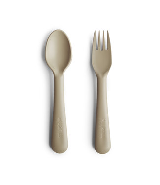 Mushie Fork & Spoon | Vanilla