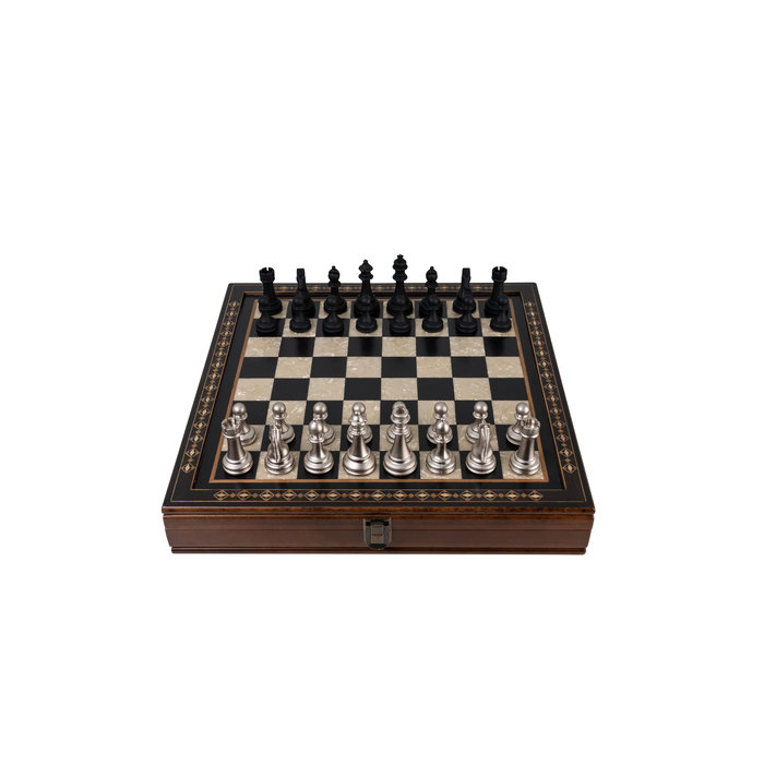 Helena Wood Art Hero - Black - Handgemaakte Schaakspel