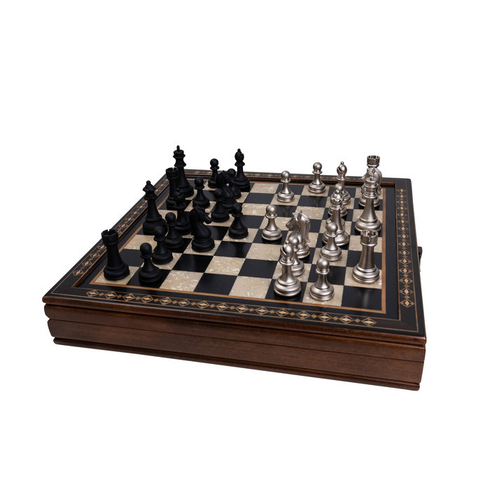 Helena Wood Art Hero - Black - Handgemaakte Schaakspel