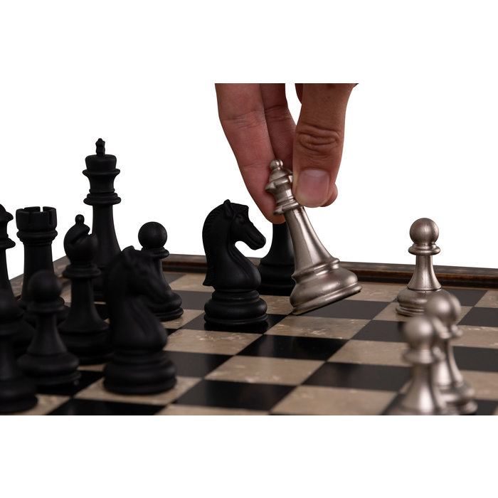 Helena Wood Art Hero - Black - Handgemaakte Schaakspel