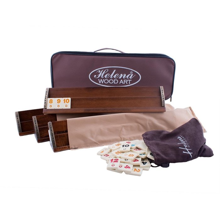 Helena Wood Art Straight Standard - Handgemaakte Rummy Set