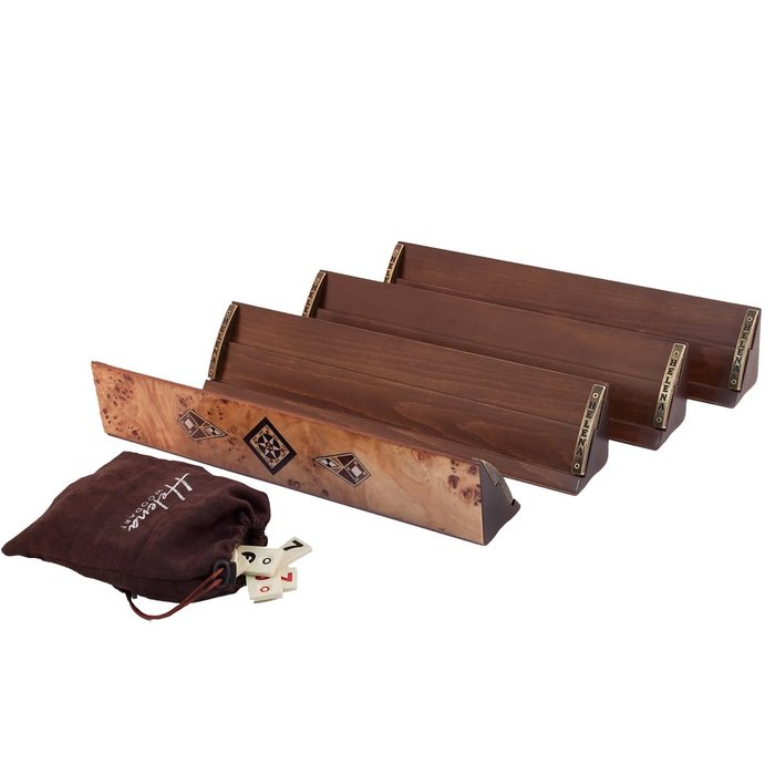 Helena Wood Art Straight Kardelen Mosaic - Handgemaakte Rummy Set