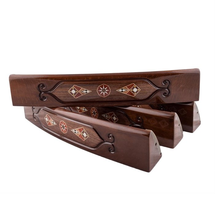 Helena Wood Art Oval Mosaic - Handgemaakte Rummy Set