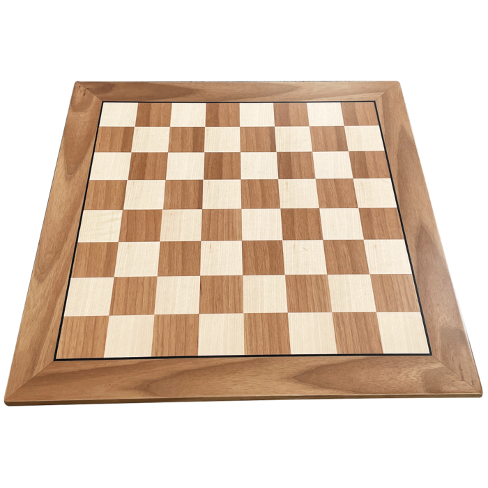 Helena Wood Art Grote klassieke schaakbord - Maat 6 - Veldmaat: 55 mm - 44 x 44 cm