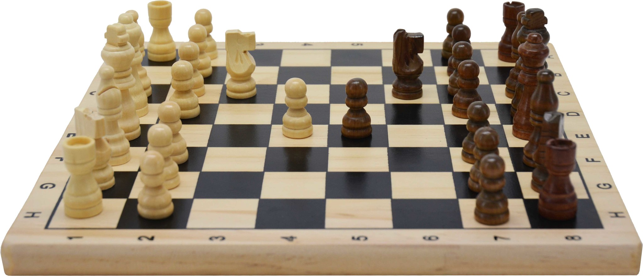 HOT Games Houten schaakset - 29 x 29 cm