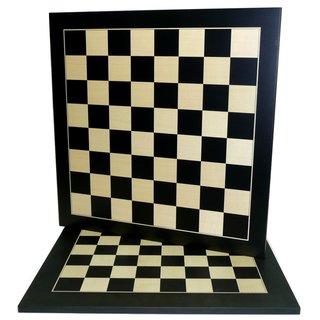 HOT Games Schaakbord Zwart/Ahornhout - Maat 4 - Veldmaat: 40 mm