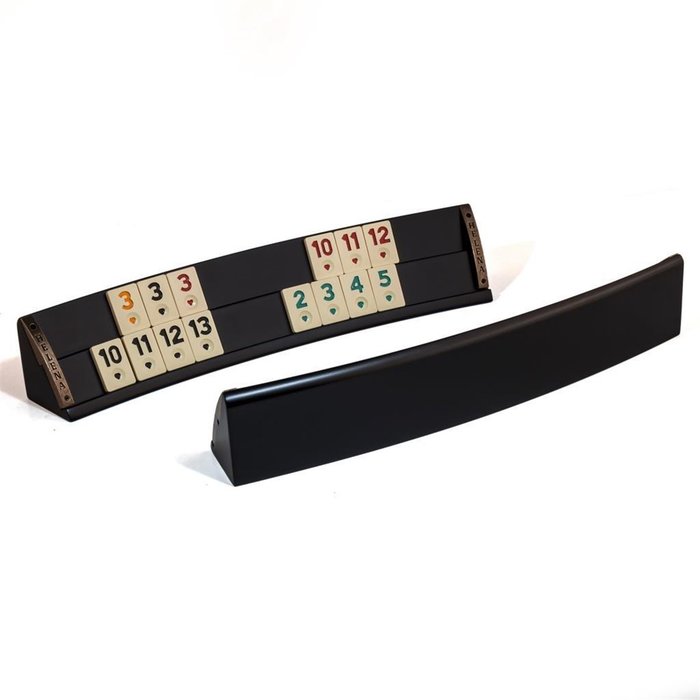 Helena Wood Art Oval Standard Zwart - Handgemaakte Rummy Set