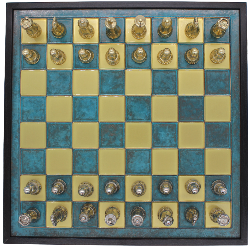 Manopoulos Handgemaakte schaakbord met opbergsysteem