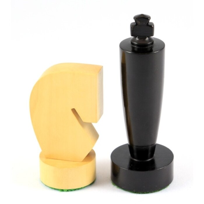 Weible Spiele Berliner schaakstukken - Maat 5 - Zwart/blank - Met opbergkistje