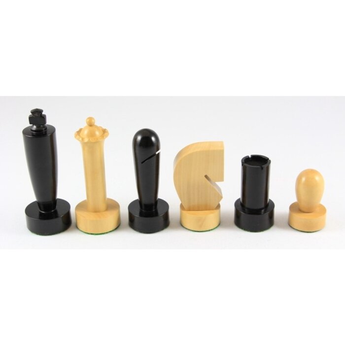 Weible Spiele Berliner schaakstukken - Maat 5 - Zwart/blank - Met opbergkistje